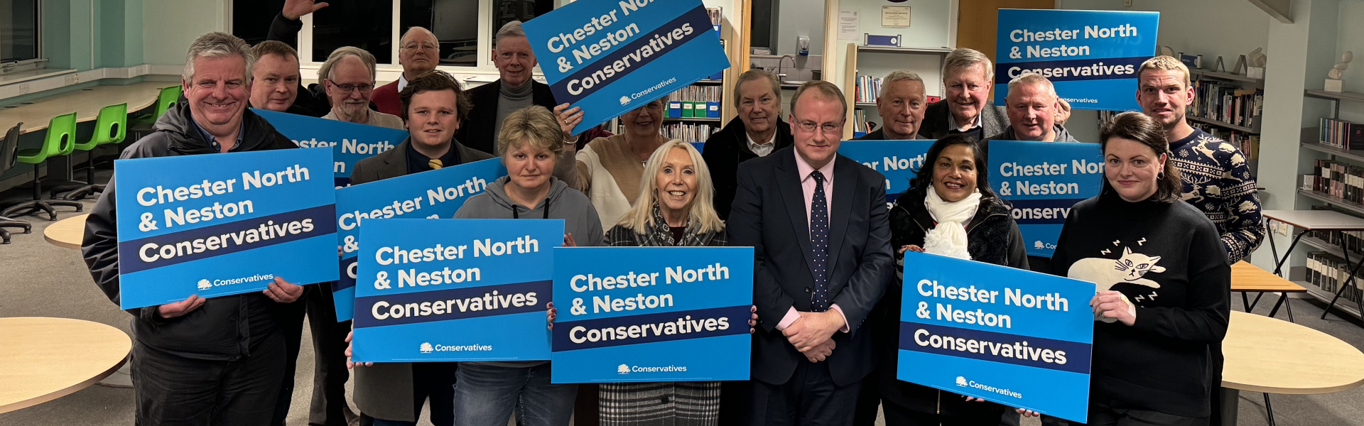 Chester North and Neston members celebrate Simon Eardley's selection as candidate